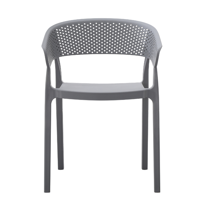 Santacruz Grey Restaurant Cafe Chair - Outdoor Furniture Fab Habitat