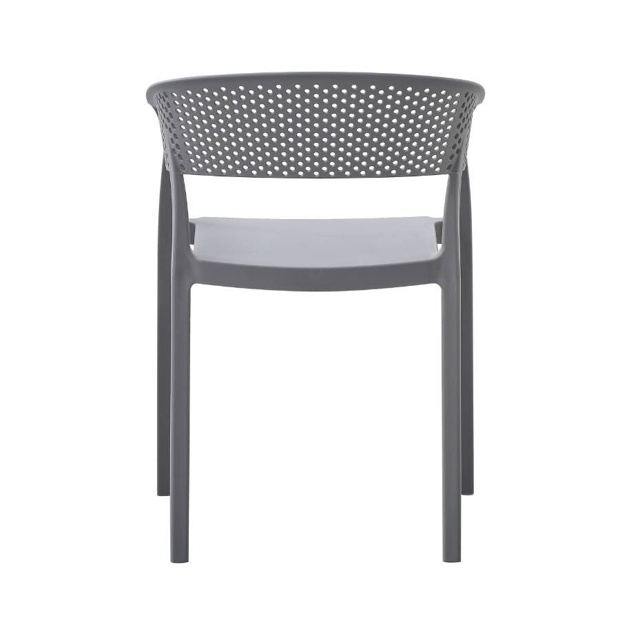 Santacruz Grey Restaurant Cafe Chair - Outdoor Furniture Fab Habitat