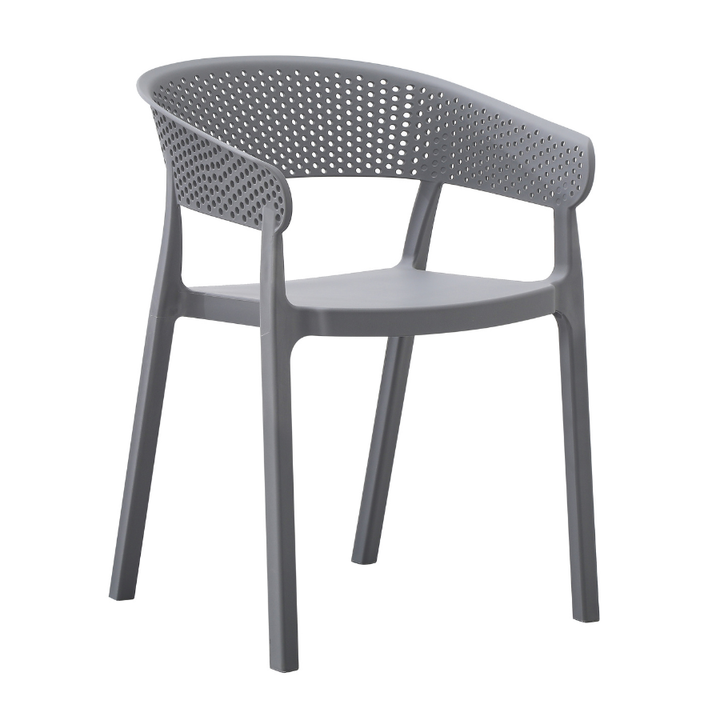 Santacruz Grey Restaurant Cafe Chair - Outdoor Furniture Fab Habitat