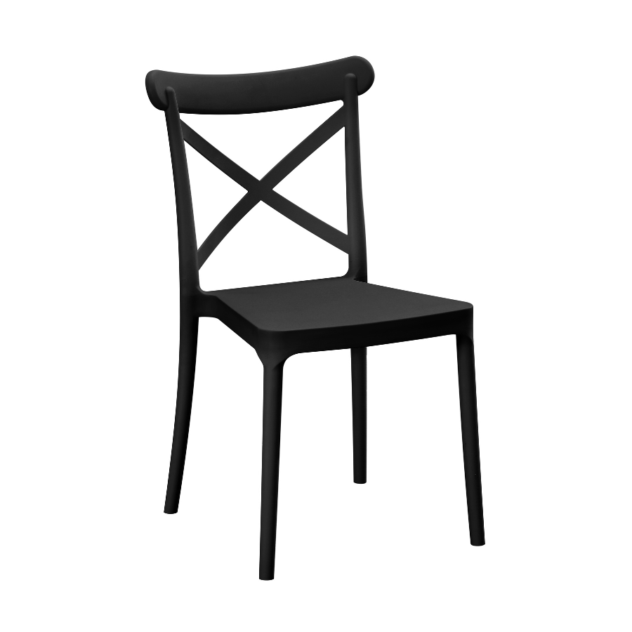 Trancoso Black Cafe Chair - Outdoor Furniture Fab Habitat