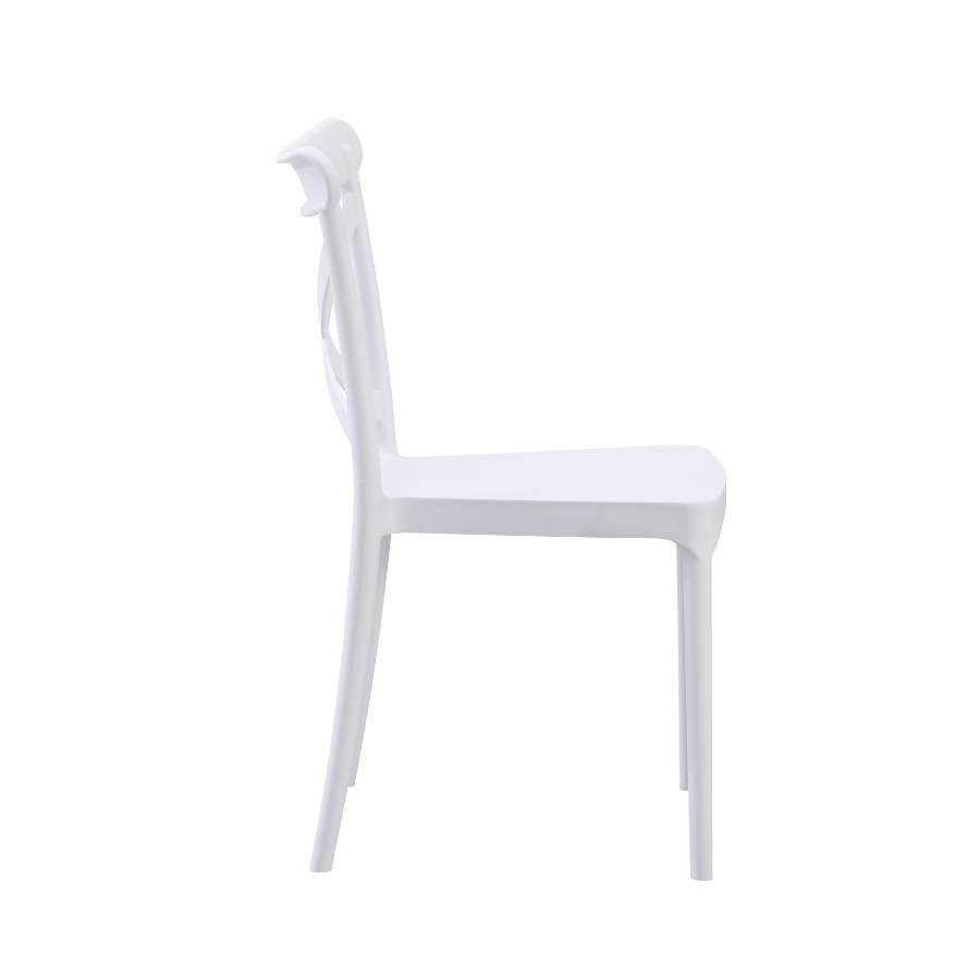 Trancoso White Restaurant Cafe Chair - Outdoor Furniture Fab Habitat