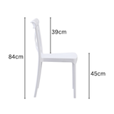 Trancoso White Restaurant Cafe Chair - Outdoor Furniture Fab Habitat