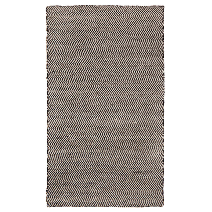 Herringbone Black Indoor Outdoor Area Rug - Outdoor Rugs Fab Habitat