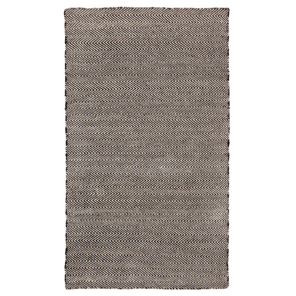 Herringbone Black Indoor Outdoor Area Rug - Outdoor Rugs Fab Habitat