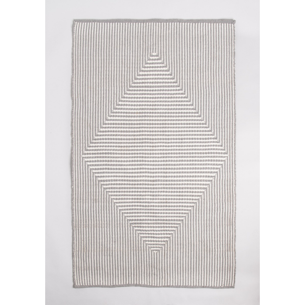 Denver Grey and Ivory Modern P.E.T Large Indoor Outdoor Rug - Outdoor Rugs Fab Habitat