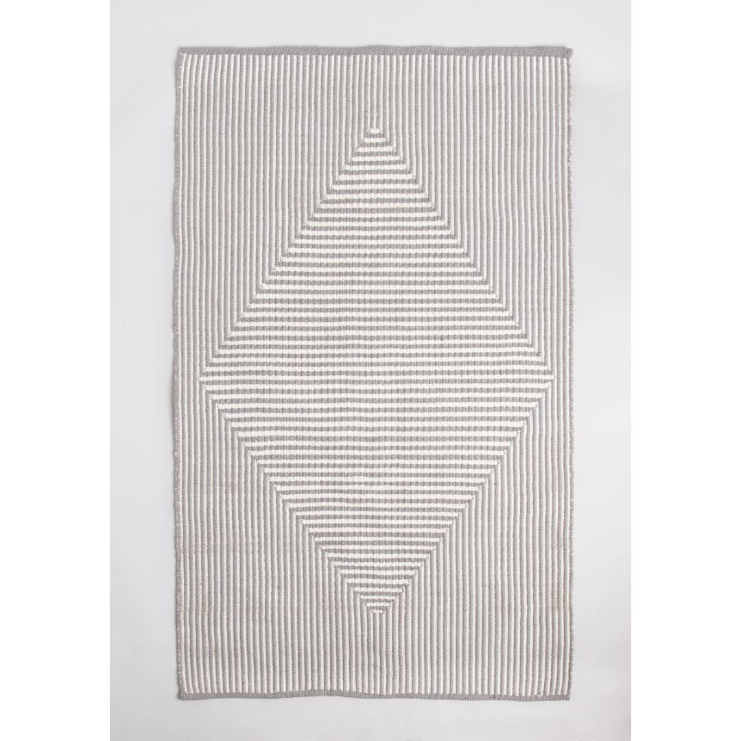 Denver Grey and Ivory Modern P.E.T Large Indoor Outdoor Rug - Outdoor Rugs Fab Habitat