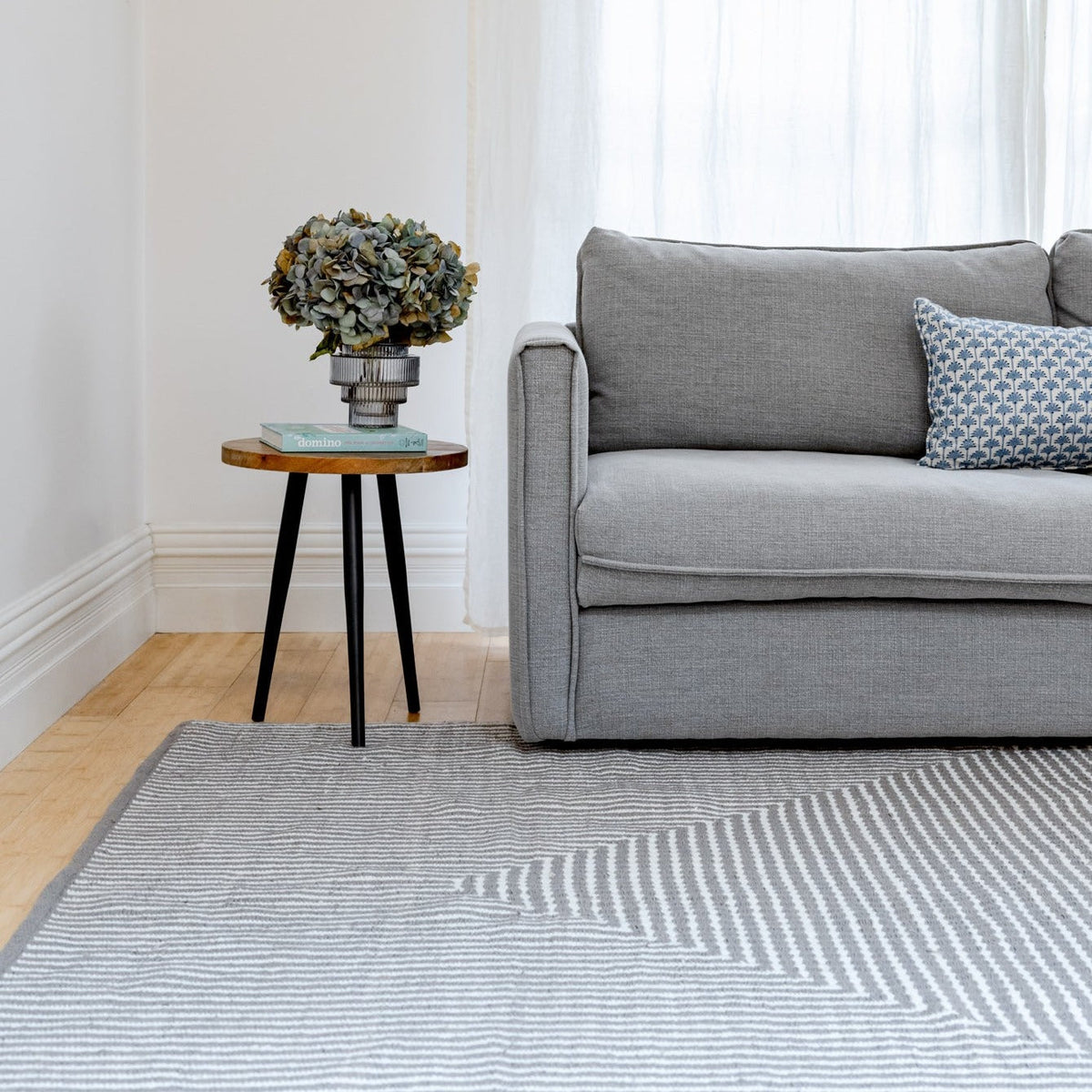 Denver Grey and Ivory Modern P.E.T Large Indoor Outdoor Rug - Outdoor Rugs Fab Habitat