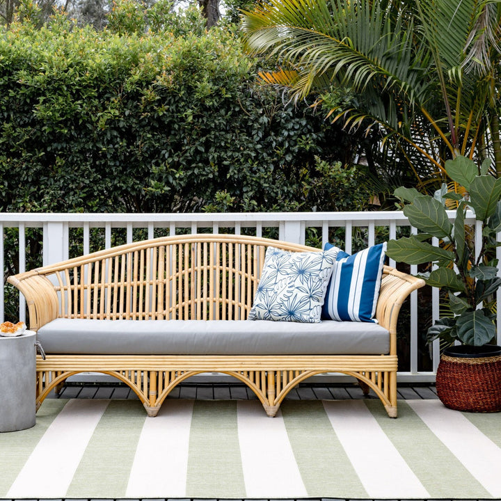 Nyoma Lime Striped Outdoor Large Rug - Outdoor Rugs Fab Habitat