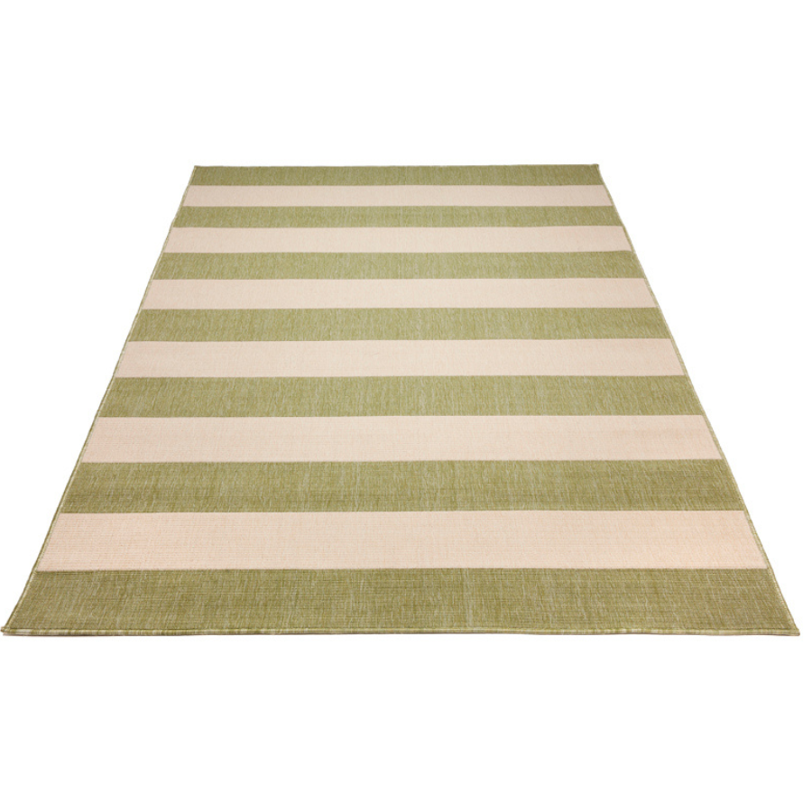 Nyoma Lime Striped Outdoor Large Rug - Outdoor Rugs Fab Habitat