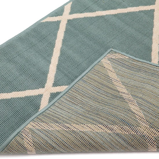 Tucson Aqua Green Polypropylene Outdoor Rug - Outdoor Rugs Fab Habitat