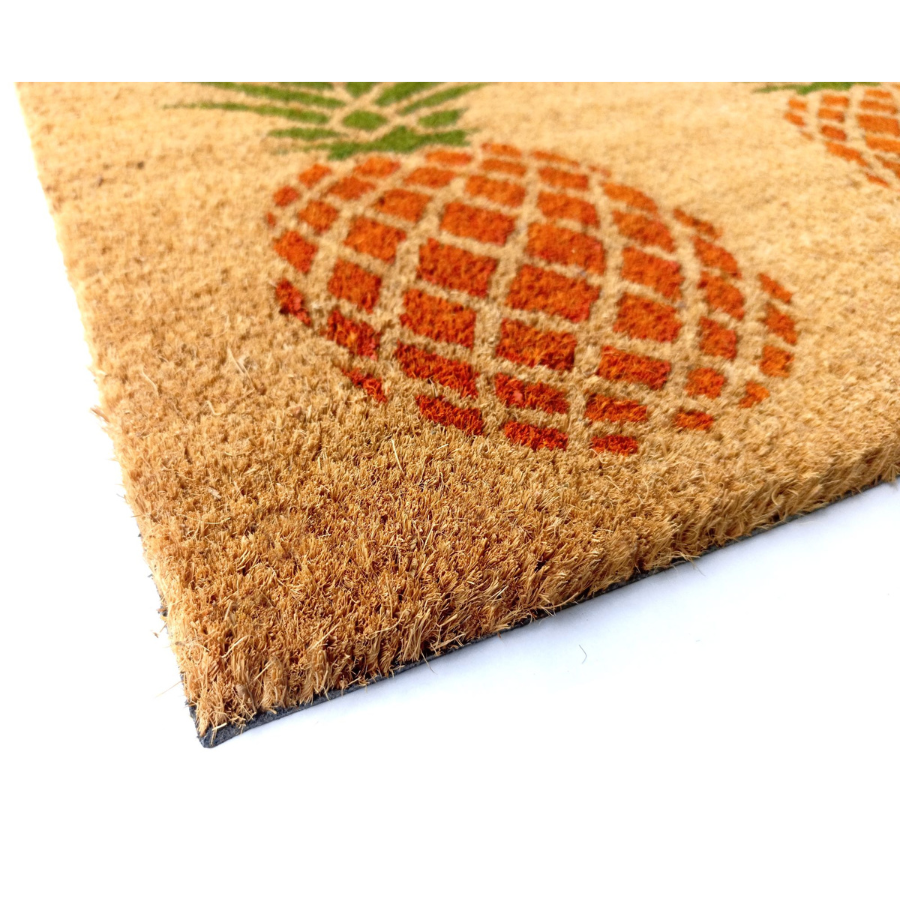 Welcome Pineapple PVC Backed Coir Doormat - Fab Habitat , Doormats, 
