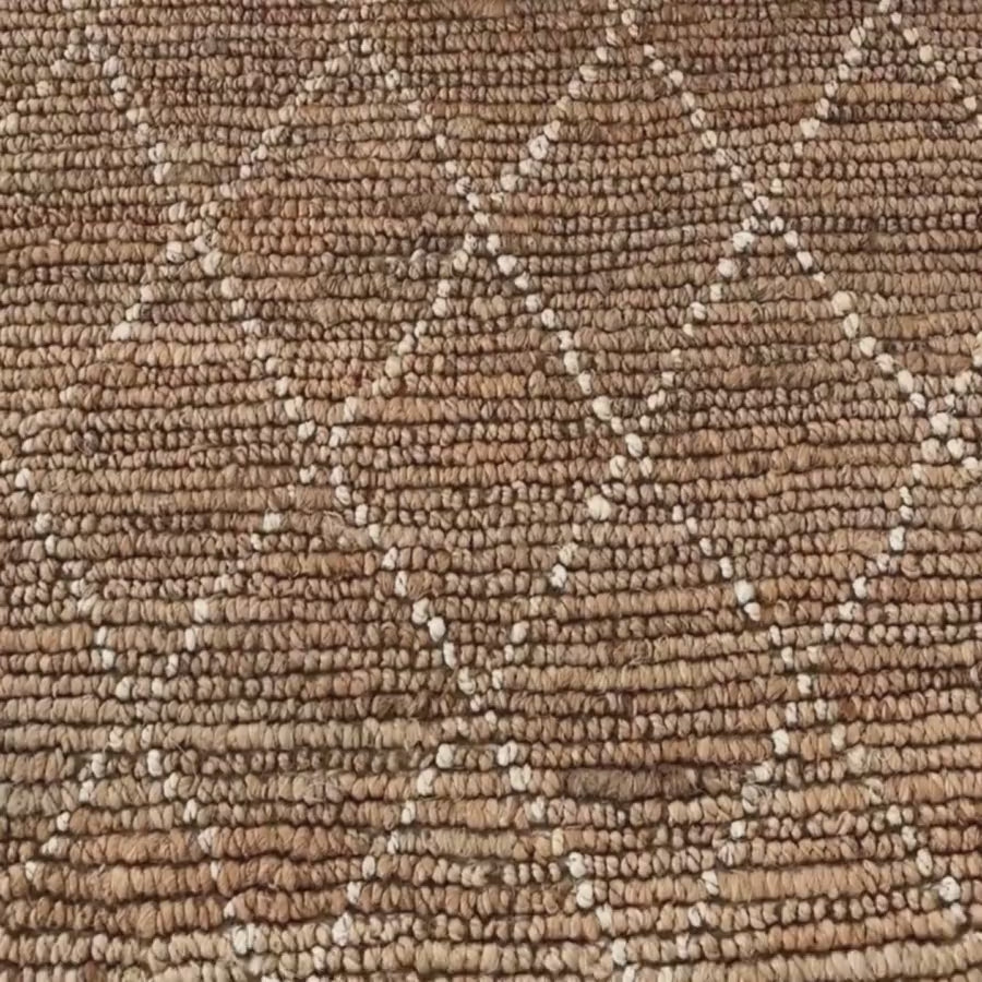 Anant White and Natural Diamond Jute Rug