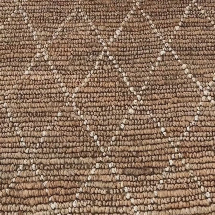 Anant White and Natural Diamond Jute Rug