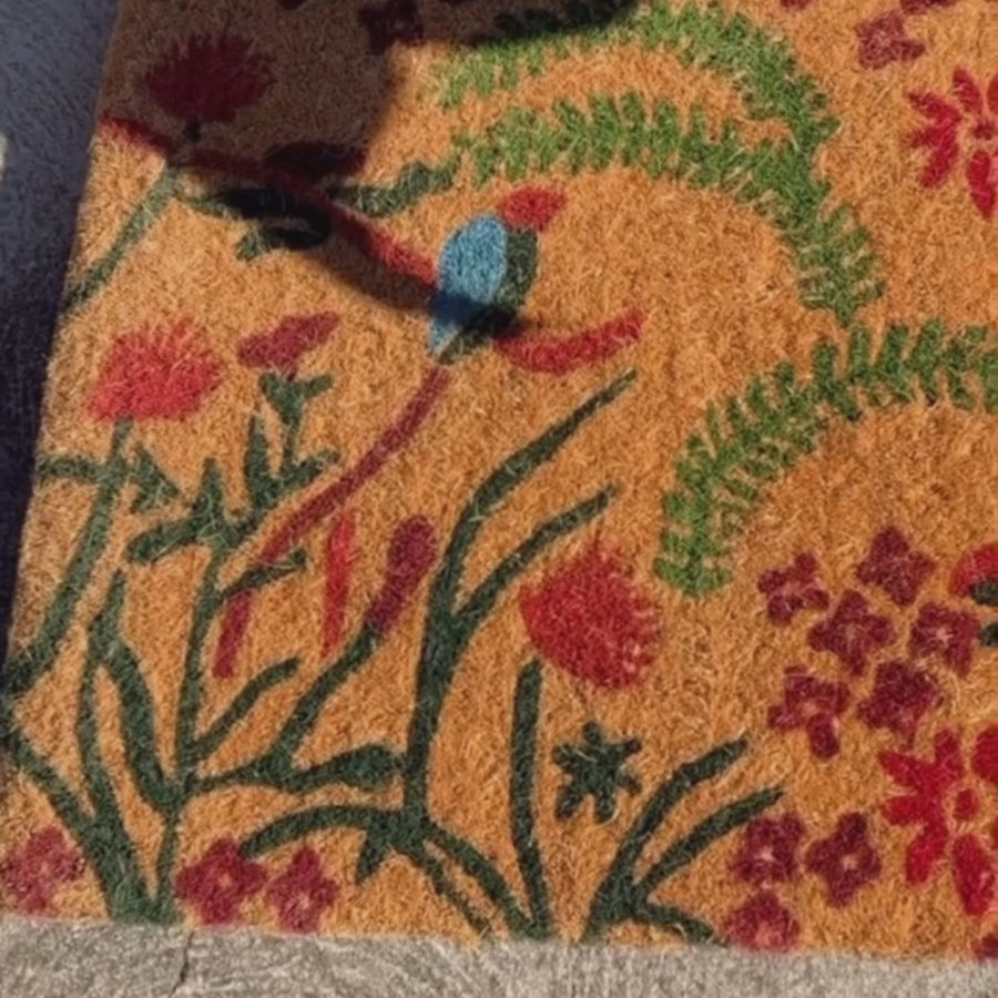 45x75 cm Vivid Multicolour Decorative Thick Coir Doormat