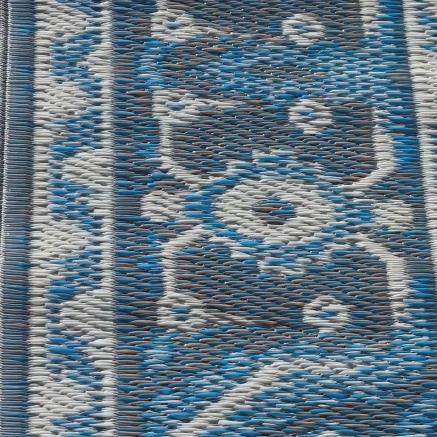 Nain Blue Recycled Plastic Outdoor Rug