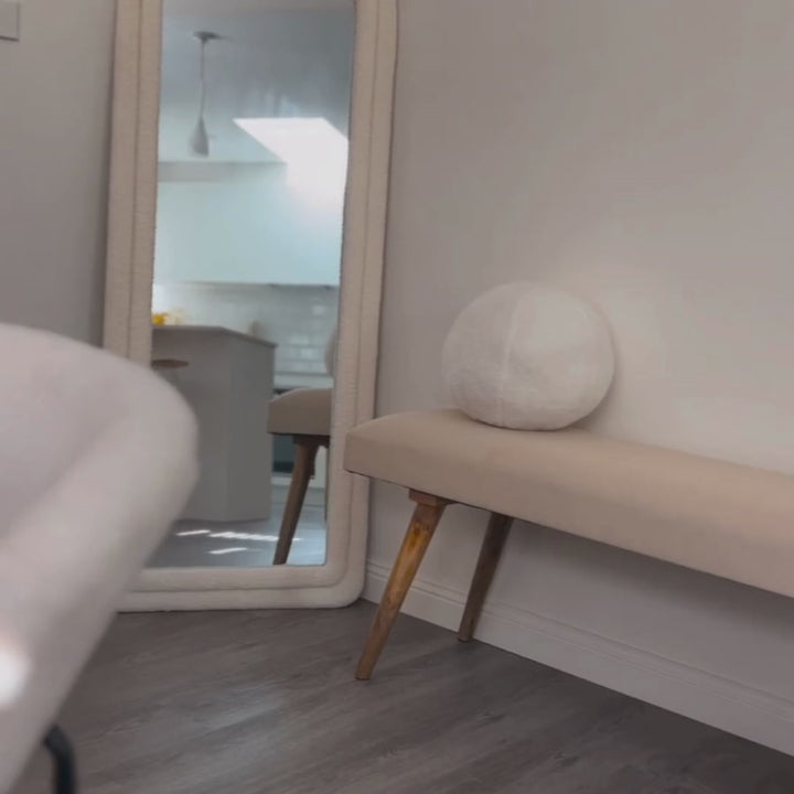Celeste Beige Cushioned Bedroom Bench - 117 Cm