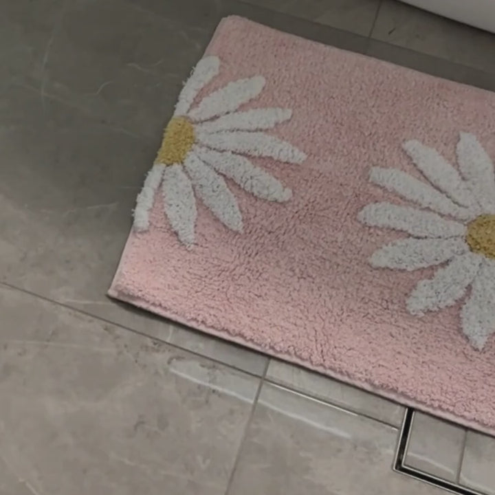 50x80cm Woodcliff Pink 100% Bathroom Mats