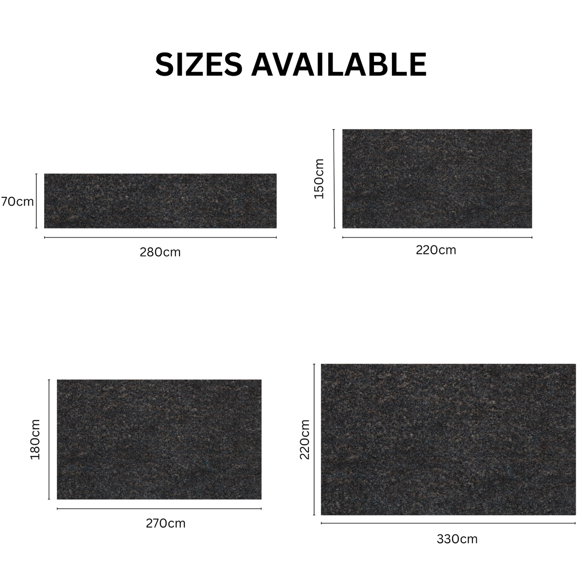 Felt Rug Underlay with Non-Slip Rubber Backing