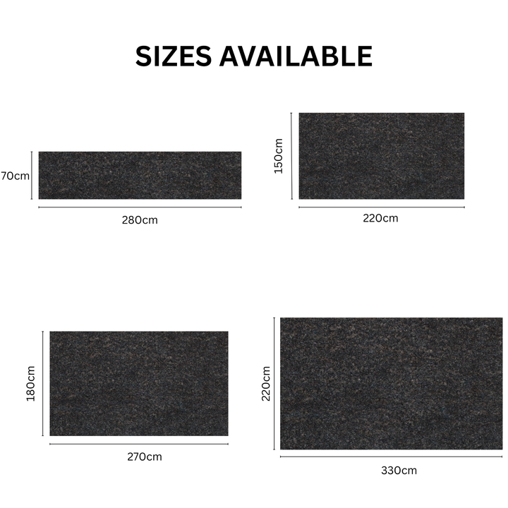 Felt Rug Underlay with Non-Slip Rubber Backing