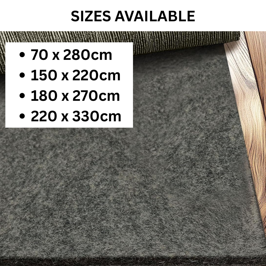 Felt Rug Underlay with Non-Slip Rubber Backing
