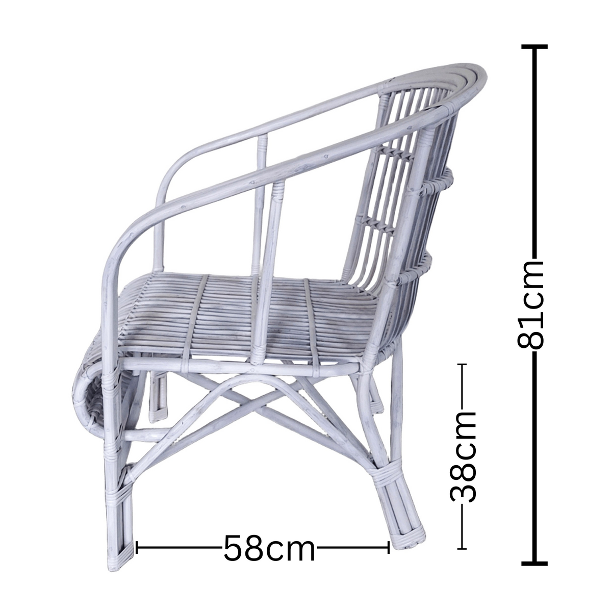 Cane White Chair