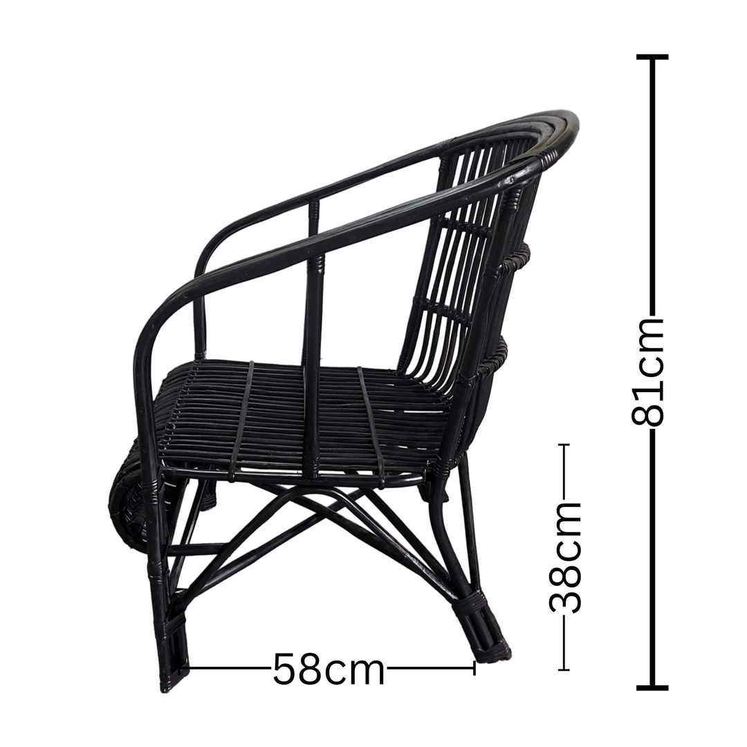 Cane Black Chair