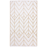 Sydney Gold and Cream Modern Area Rug - Recycled Plastic Rugs & Mats Fab Habitat
