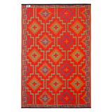 Lhasa Orange And Violet Moroccan Recycled Plastic Outdoor Area Rug - Recycled Plastic Rugs & Mats Fab Habitat
