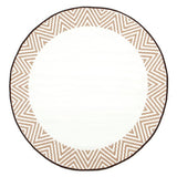 Olympia Beige and White Modern Large Round Outdoor Rug - Recycled Plastic Rugs & Mats Fab Habitat