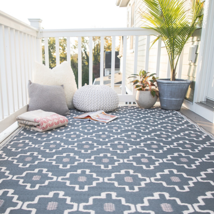 Copenhagen Modern Recycled Plastic Reversible Large Rug - Recycled Plastic Rugs & Mats Fab Habitat