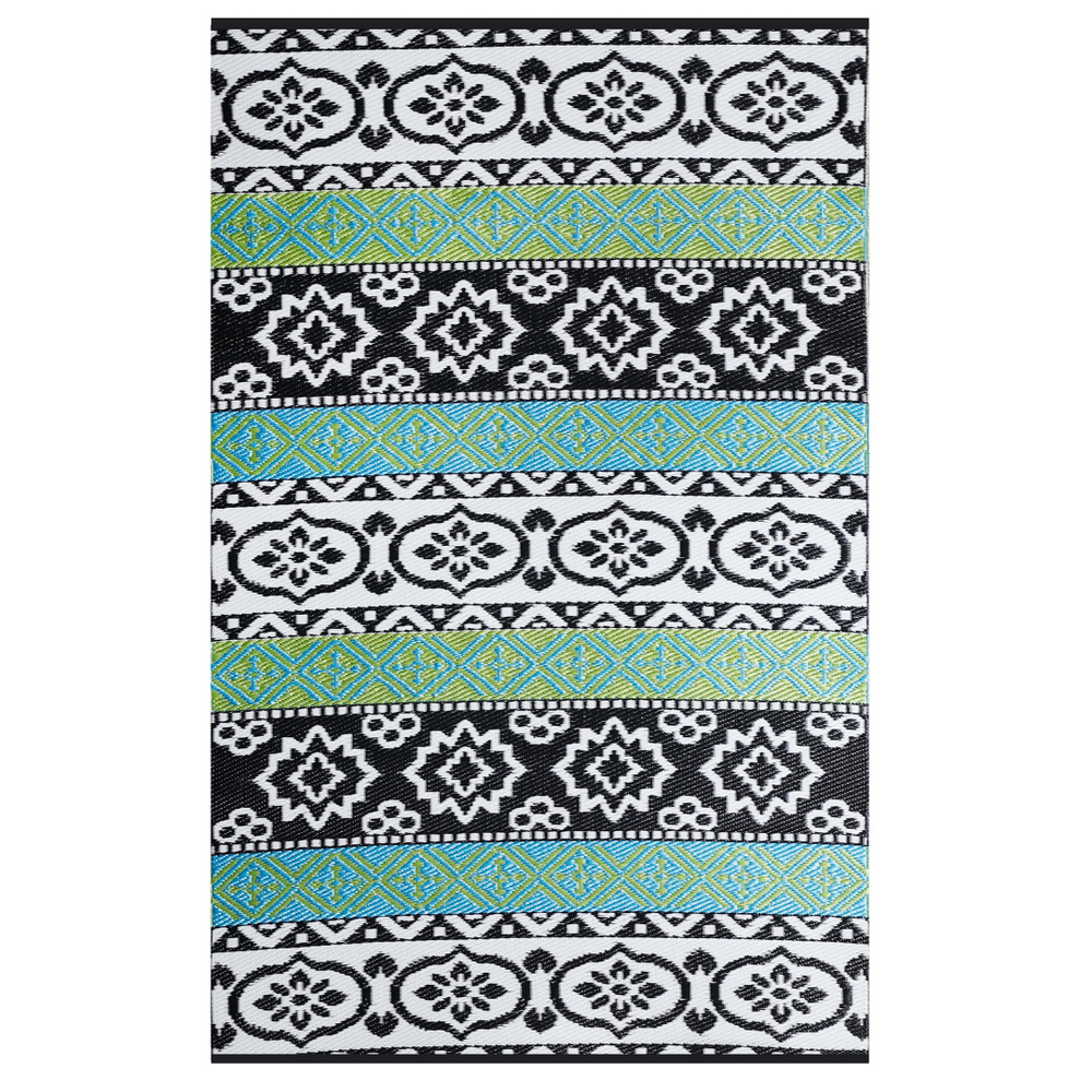 Indiana Multicoloured Scandinavian Recycled Plastic Large Rug - Recycled Plastic Rugs & Mats Fab Habitat
