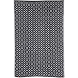 Kimberley Black and White Diamond Recycled Plastic Large Rug - Recycled Plastic Rugs & Mats Fab Habitat