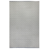 Kimberley Grey and White Diamond Recycled Plastic Large Rug - Recycled Plastic Rugs & Mats Fab Habitat