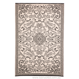 Murano Black and Cream Traditional Reversible Large Rug - Recycled Plastic Rugs & Mats Fab Habitat