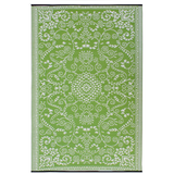 Murano Lime and Cream Traditional Reversible Large Rug - Recycled Plastic Rugs & Mats Fab Habitat