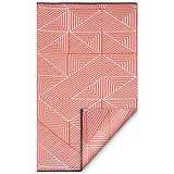 Tokyo Burnt Orange and White Large Outdoor Rug - Recycled Plastic Rugs & Mats Fab Habitat