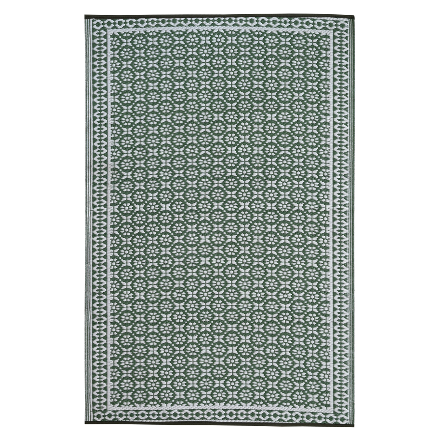 Ronda Sage Recycled Plastic Outdoor Large Rug - Recycled Plastic Rugs & Mats Fab Habitat