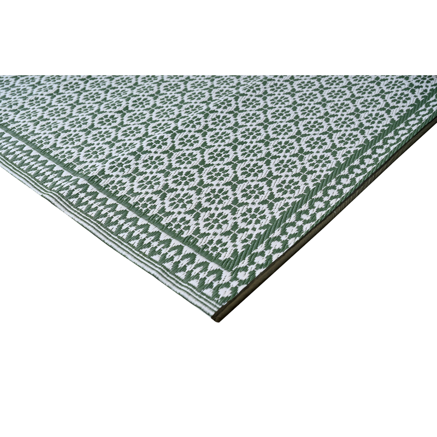 Ronda Sage Recycled Plastic Outdoor Large Rug - Recycled Plastic Rugs & Mats Fab Habitat