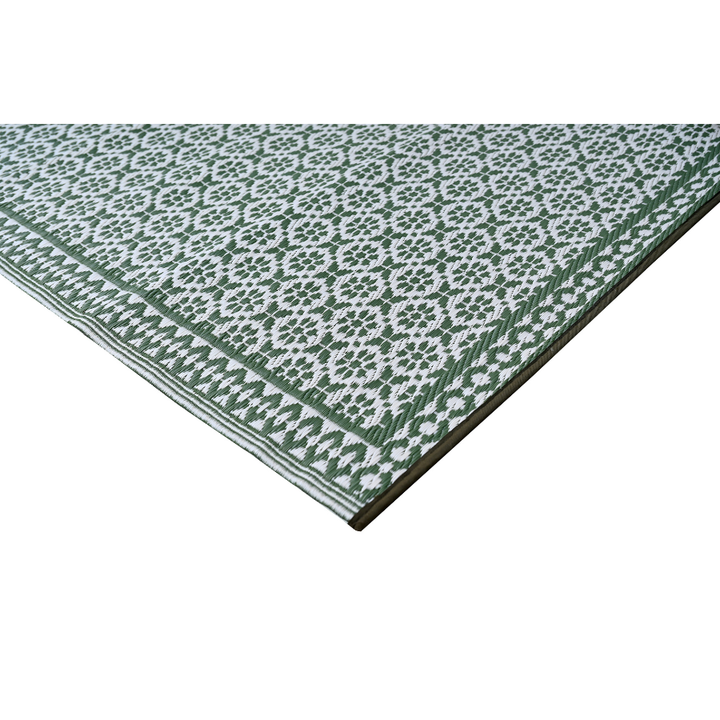 Ronda Sage Recycled Plastic Outdoor Large Rug - Recycled Plastic Rugs & Mats Fab Habitat