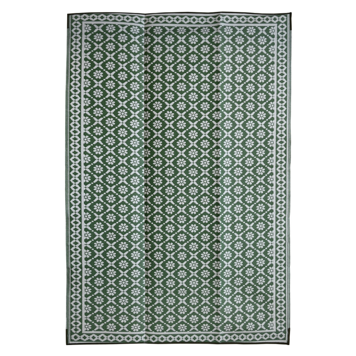 Ronda Sage Recycled Plastic Outdoor Large Rug - Recycled Plastic Rugs & Mats Fab Habitat