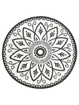 Benaras Black And White Floral Recycled Plastic Reversible Outdoor Rug - Recycled Plastic Rugs & Mats Fab Habitat