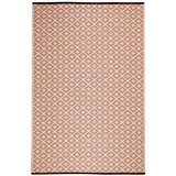 Kimberley Beige And White Diamond Recycled Plastic Reversible Outdoor Rug - Recycled Plastic Rugs & Mats Fab Habitat