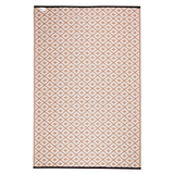 Kimberley Beige And White Diamond Recycled Plastic Reversible Outdoor Rug - Recycled Plastic Rugs & Mats Fab Habitat