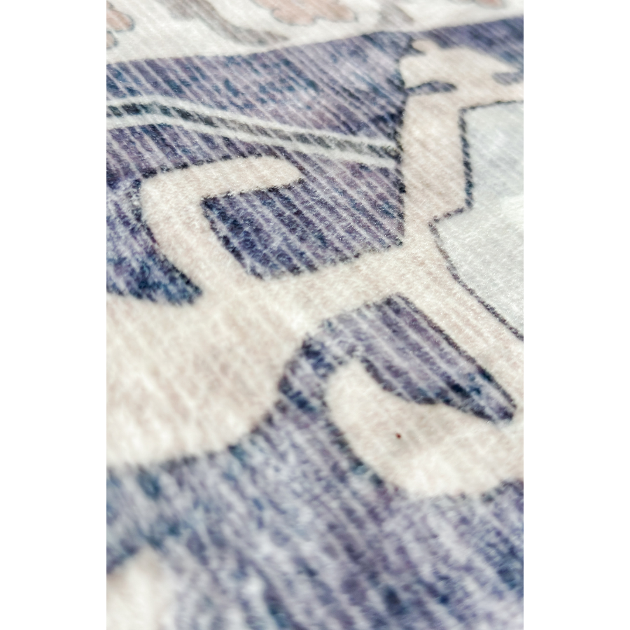 Anna Machine Washable Large Grey Rug - Rugs Fab Habitat