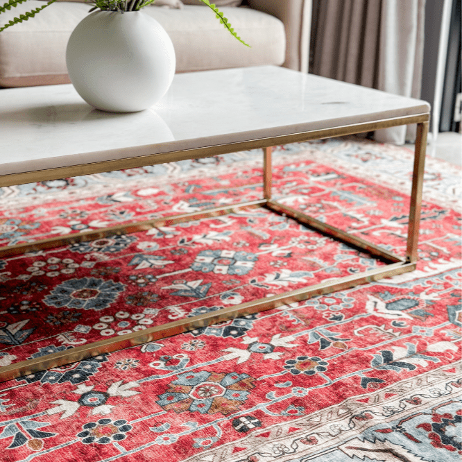 Manila Traditional Machine Washable Large Floor Rug - Rugs Fab Habitat