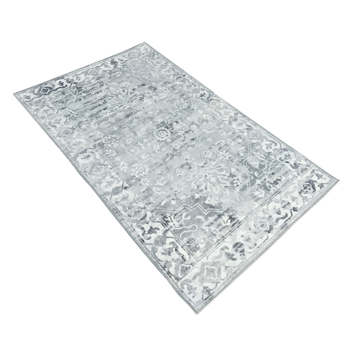 Shay Distressed Machine Washable Large Grey Indoor Rug - Rugs Fab Habitat