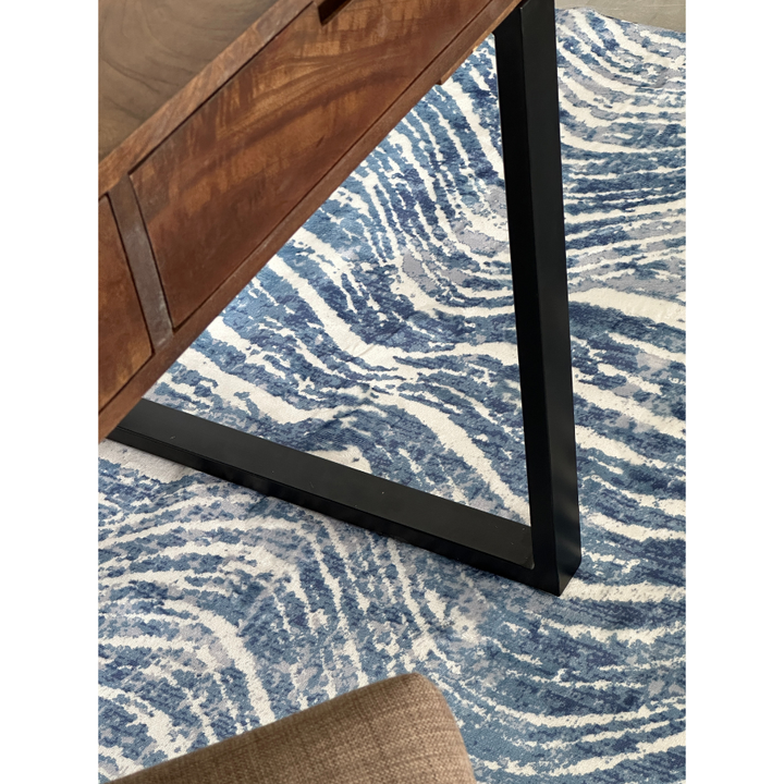 Shikhar Machine Washable Large Modern Blue Rug - Rugs Fab Habitat