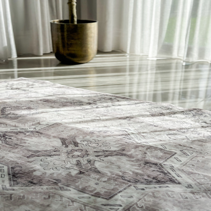 Kanchan Beige Machine Washable Rug - Rugs Fab Habitat