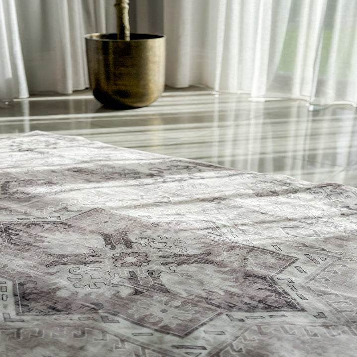 Kanchan Beige Machine Washable Rug - Rugs Fab Habitat
