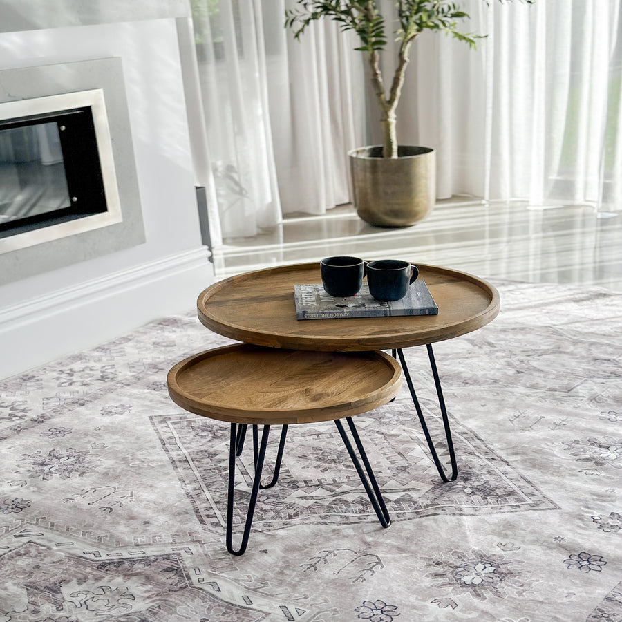 Kanchan Beige Machine Washable Rug - Rugs Fab Habitat